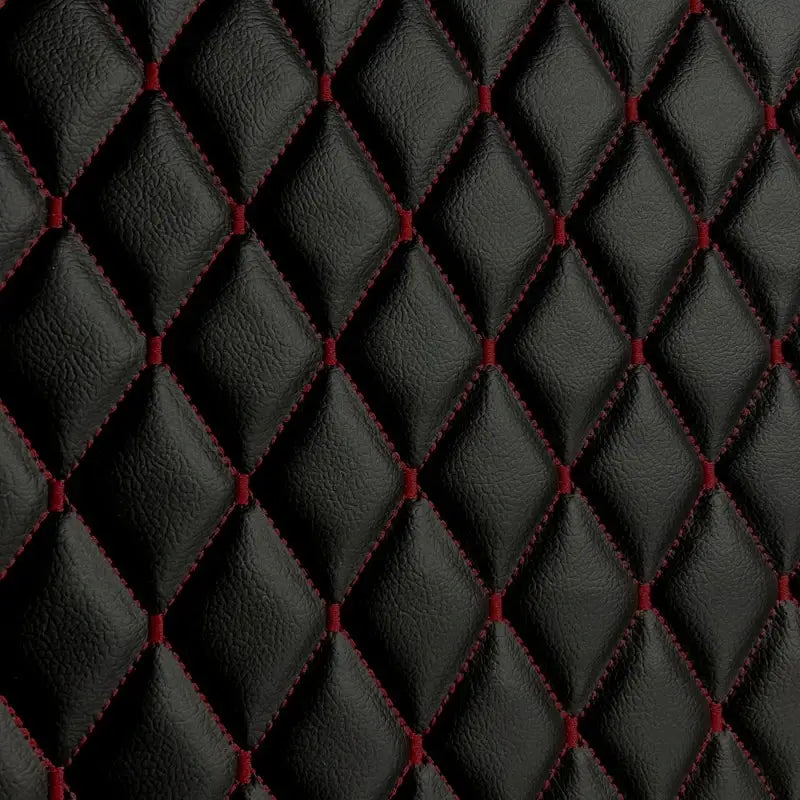 Waterproof Diamond Stitch Faux Leather Quilted Vinyl Fabric