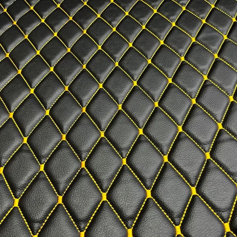 Waterproof Diamond Stitch Faux Leather Quilted Vinyl Fabric