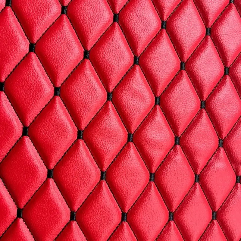 Waterproof Diamond Stitch Faux Leather Quilted Vinyl Fabric