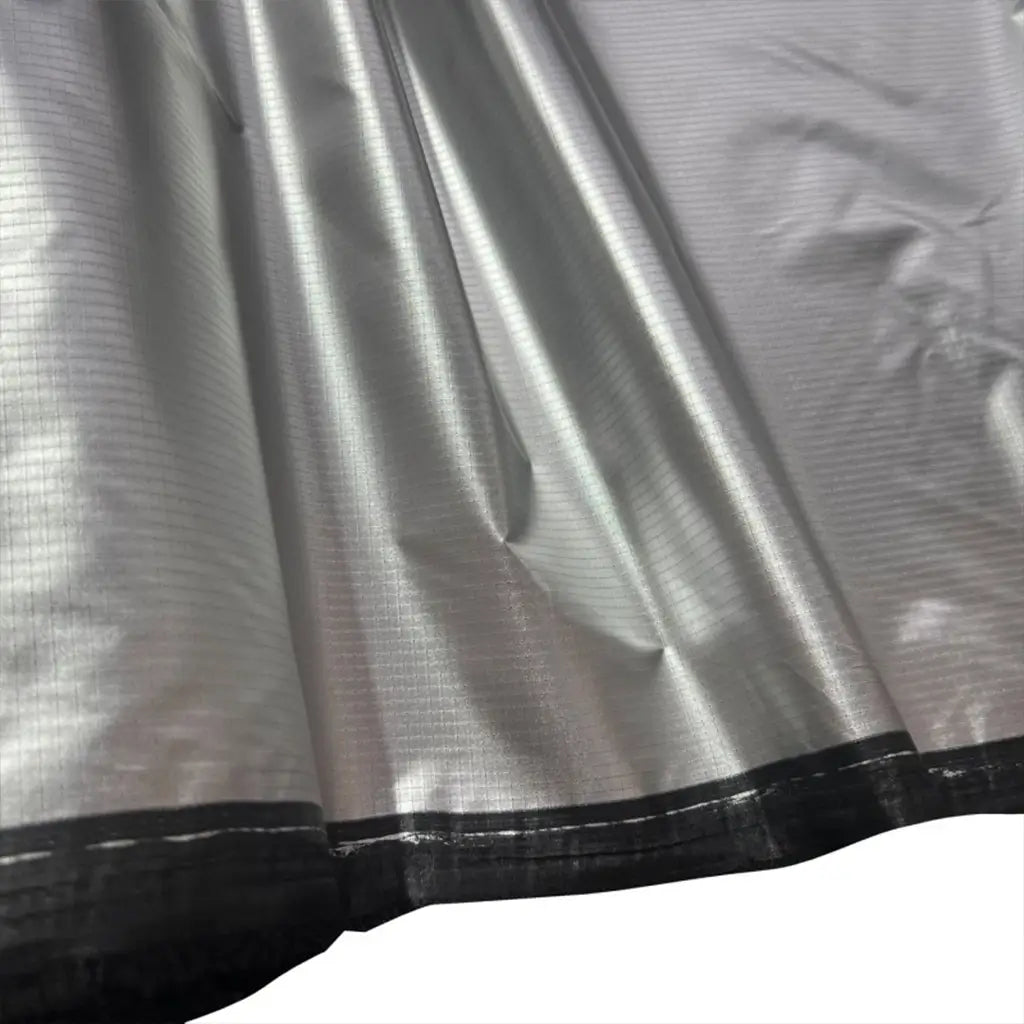 Reflective Ripstop Fabric Black & Silver