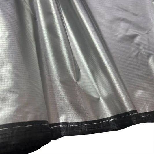 Reflective Ripstop Fabric Black & Silver