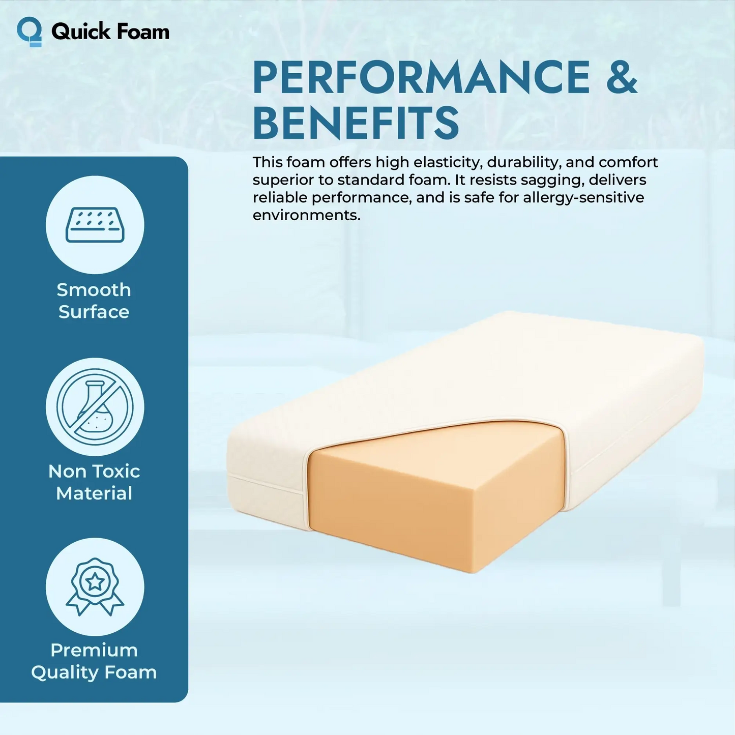 Premium High Density Reflex Soft Foam Mattress (BFS40/120)