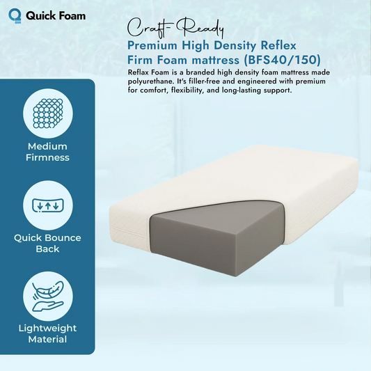 Premium High Density Reflex Firm Foam Mattress (BFS40/150)