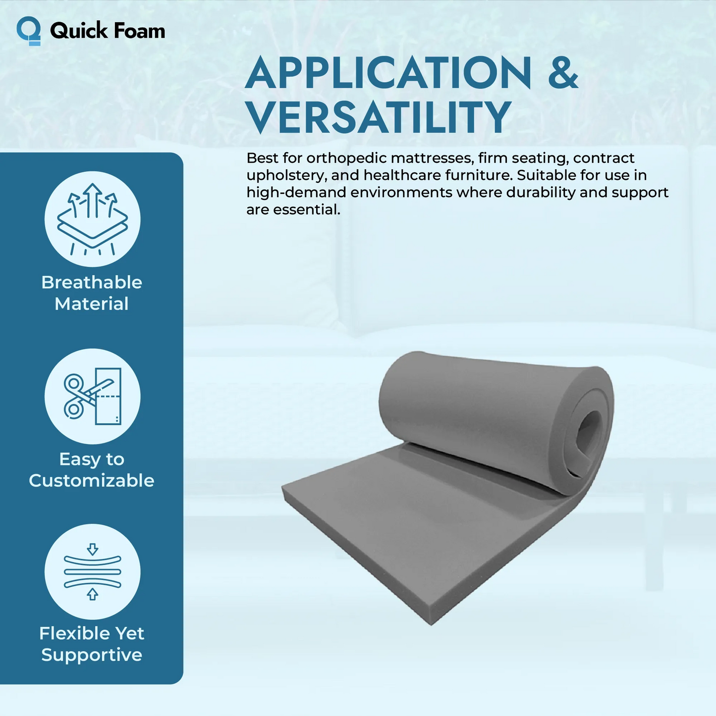 Reflex Grey Firm Foam Sheet