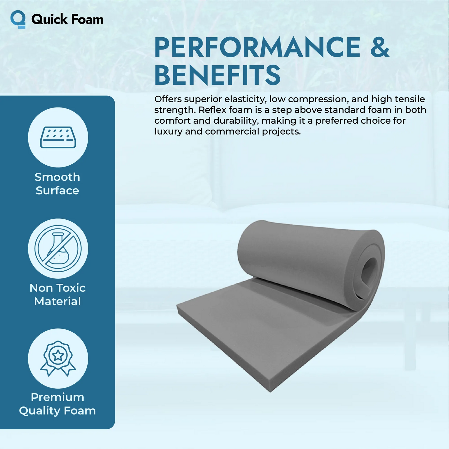 Reflex Grey Firm Foam Sheet