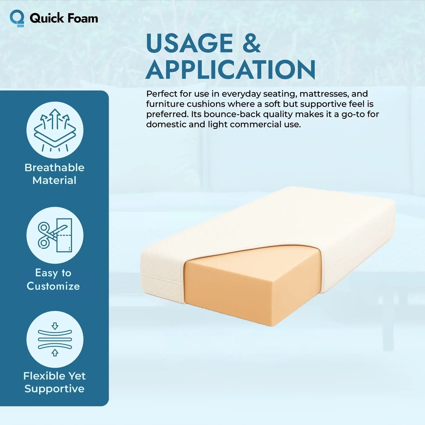 Premium High Density Reflex Soft Foam Mattress (BFS40/120)