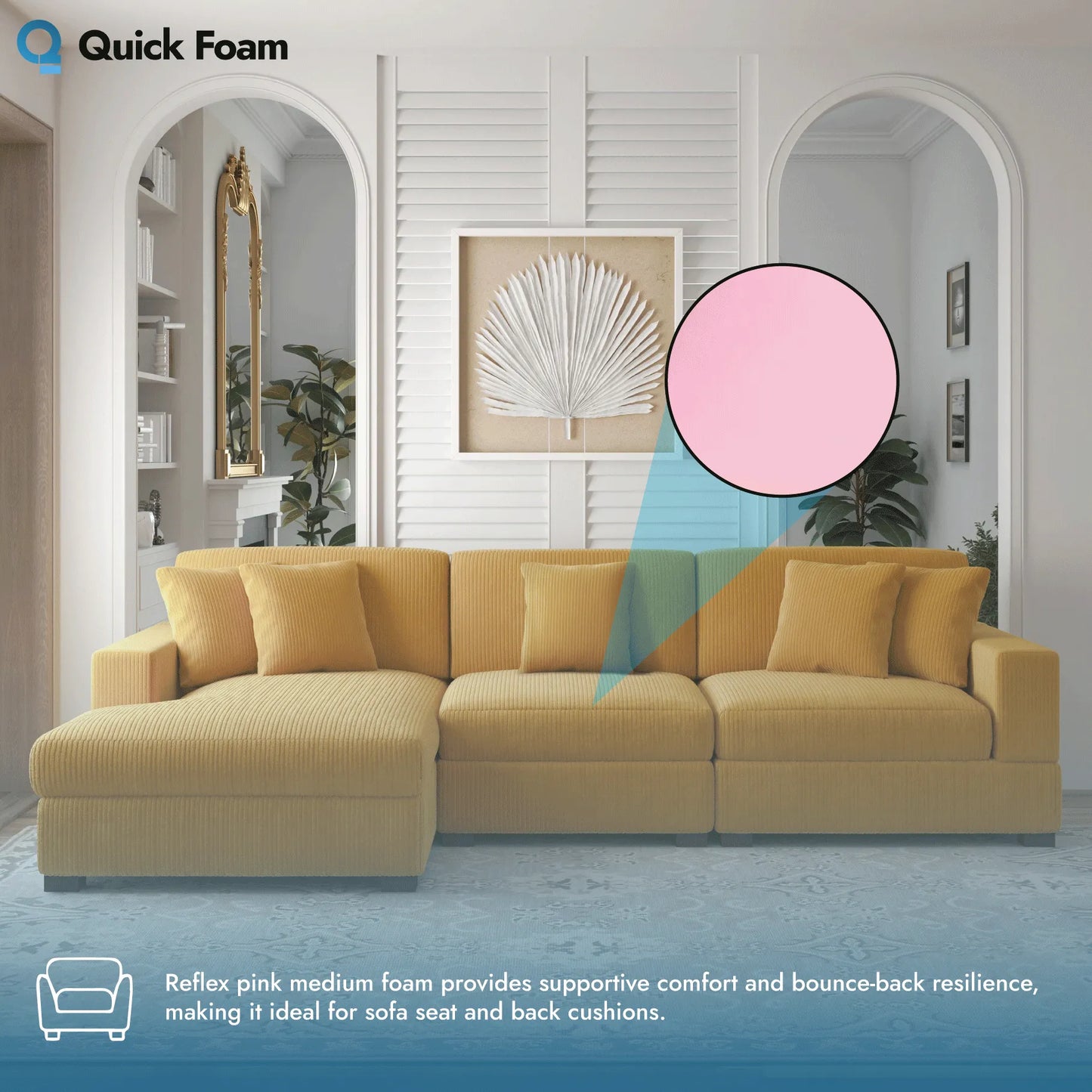 Reflex Pink Medium Foam Sheet