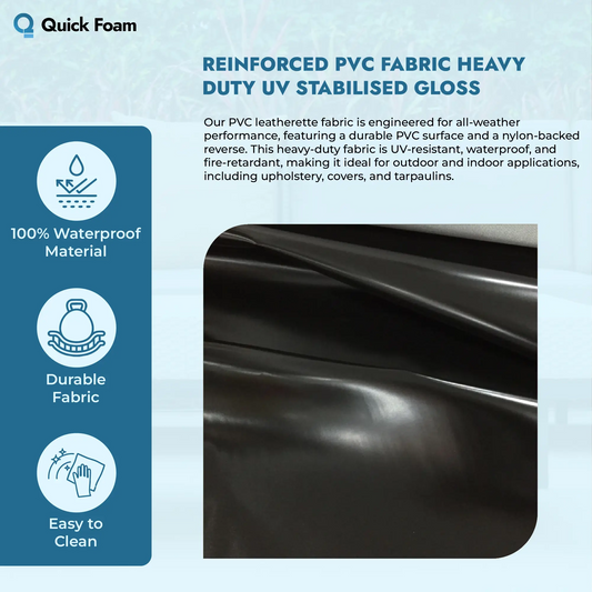 Reinforced PVC Fabric Heavy Duty UV Stabilised Gloss