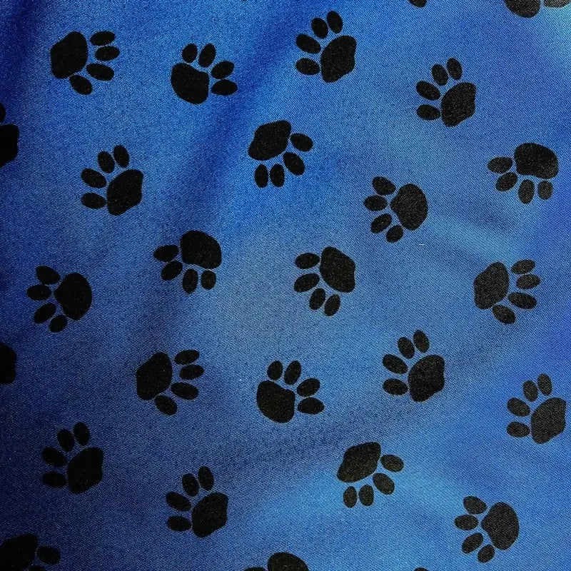 Waterproof Canvas Fabric - Dog Paw Print Design