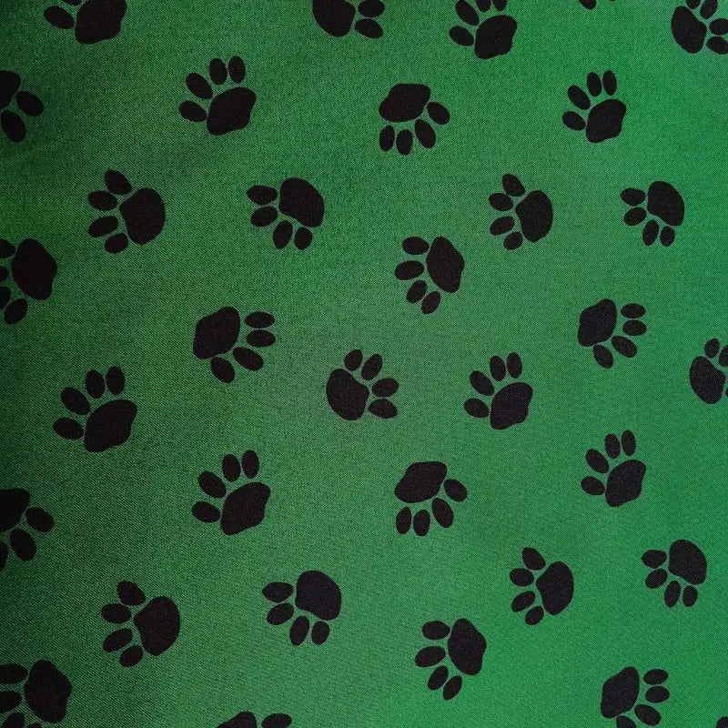 Waterproof Canvas Fabric - Dog Paw Print Design