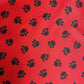 Waterproof Canvas Fabric - Dog Paw Print Design
