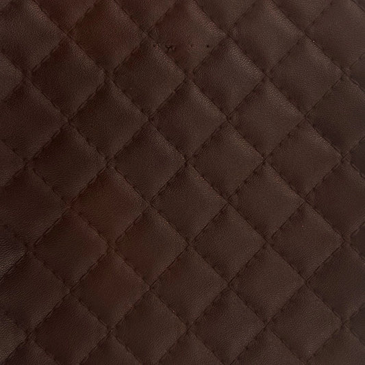 Diamond Stitched Quilted Leatherette Fabric